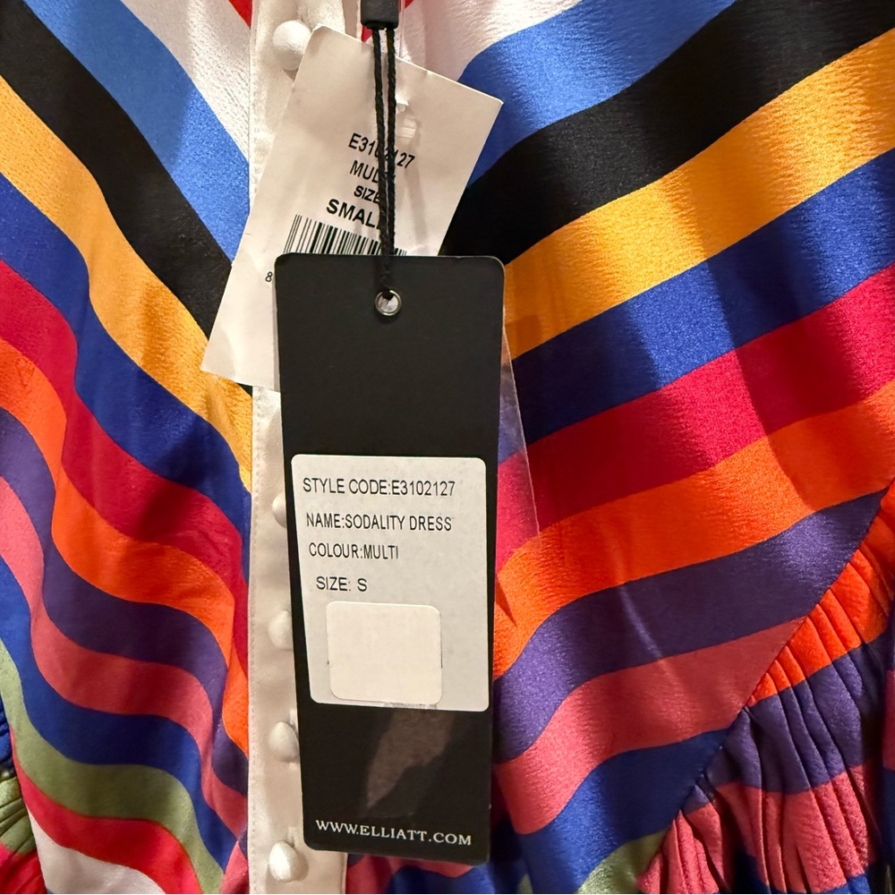 NWT Elliatt Sodality Multicolor Striped Dress - Picture 6 of 10